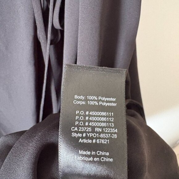 Aritzia Babaton Neval Wrap Midi Dress NWT Black Size Medium - Picture 7 of 8